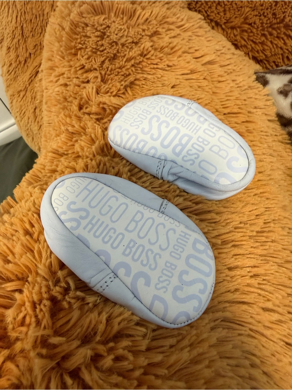 Hugo Boss Light Blue Logo Baby Footies